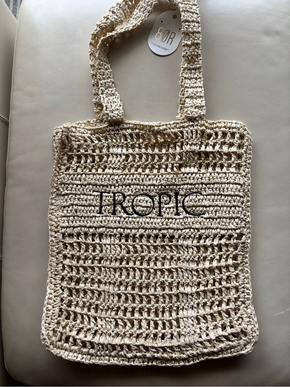 Tropic Straw Braided  Tote Bag
